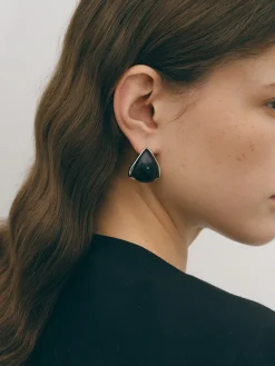 COMMENSE Midnight Elegance Onyx Earrings* Earrings|Accessories