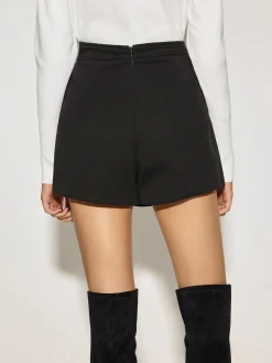 COMMENSE Mid-Waist Belt-Design Zipper Skort* Bottoms