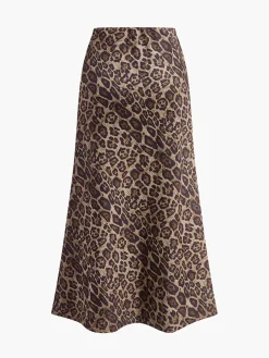 COMMENSE Mid-Waist Leopard Printed Skirt* Bottoms