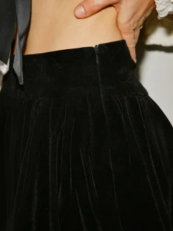 COMMENSE Mid-Waist Umbrella Shape Pleated Skirt* Bottoms
