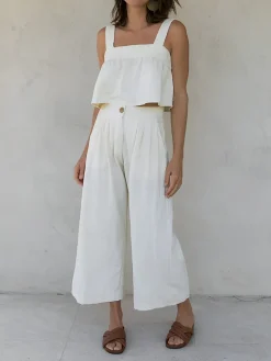 COMMENSE Minimalism Cotton & Linen Pants Set* Pants Sets|Matching Sets