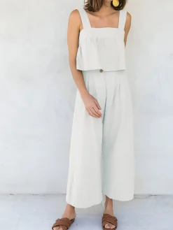 COMMENSE Minimalism Cotton & Linen Pants Set* Pants Sets|Matching Sets