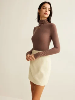 COMMENSE Minimalist A-Line Zipper Mini Skirt* Skirts|Matching Sets
