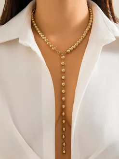 COMMENSE Minimalist Beaded Tassel Necklace* Necklaces|Accessories