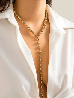 COMMENSE Minimalist Beaded Tassel Necklace* Necklaces|Accessories