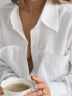 COMMENSE Minimalist Cotton Two Piece Pants Set* Pants Sets|Long Sleeve Sets