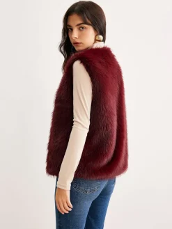 COMMENSE Minimalist Faux Fur Vest* Outerwear|Vests