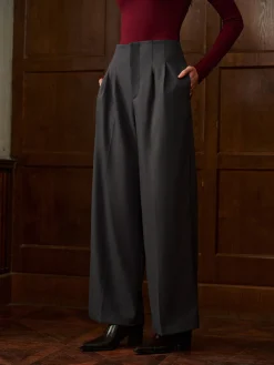 COMMENSE Minimalist High-Waist Wide-Leg Pants* Bottoms