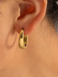 COMMENSE Minimalist Huggie Hoop Earrings* Earrings|Accessories