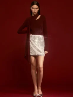 COMMENSE Minimalist Jersey Top With Scarf* T-shirts|Matching Sets