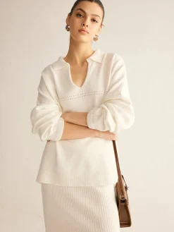 COMMENSE Minimalist Knit Midi Skirt Set* Skirt Sets|Long Sleeve Sets