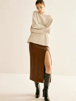 COMMENSE Minimalist Plain Cable Sweater* Sweater Tops|Sweaters & Cardigans