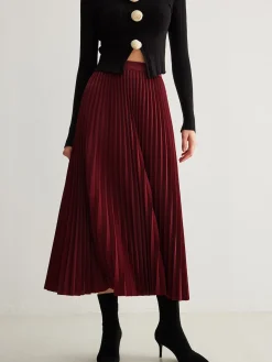 COMMENSE Minimalist Pleated Flowy Skirt* Skirts|Bottoms