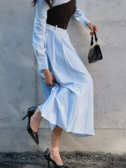 COMMENSE Minimalist Pleated Skirt Without Belt* Skirts|Matching Sets