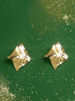 COMMENSE Minimalist Pleated Stud Earrings* Earrings|Accessories