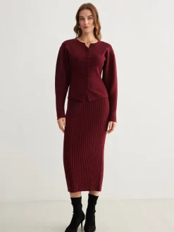COMMENSE Minimalist Ribbed Sweater Skirt* Skirts|Knitwear