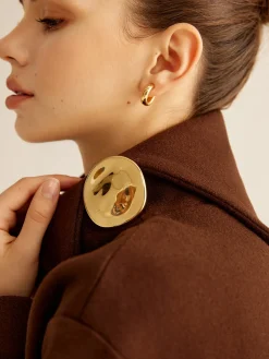 COMMENSE Minimalist Streamlined Irregular Brooch* Accessories|Matching Sets