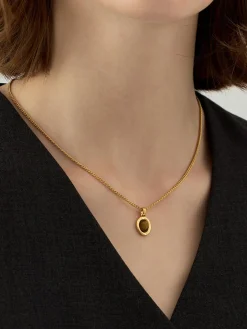 COMMENSE Minimalist Tiger Eye Pendant Necklace* Necklaces|Accessories