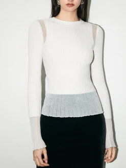 COMMENSE Minimalist Wool-Blend Knit Top* Sweater Tops|Sweaters & Cardigans