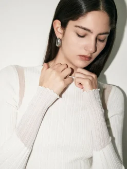 COMMENSE Minimalist Wool-Blend Knit Top* Sweater Tops|Sweaters & Cardigans