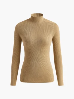 COMMENSE Mock Neck High Stretch Sweater* Sweater Tops|Sweaters & Cardigans
