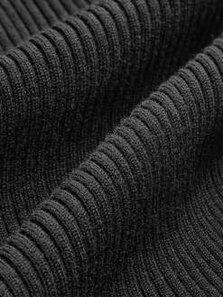 COMMENSE Mock Neck Sheer Panel Knit Top* Sweater Tops|Sweaters & Cardigans