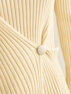 COMMENSE Mock-Neck Ribbed Cinched Sweater* Sweater Tops|Sweaters & Cardigans