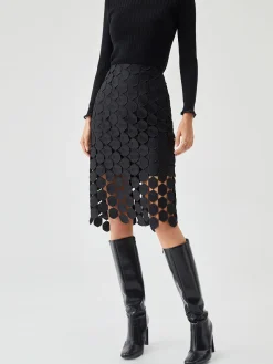 COMMENSE Multi Hexagon Layered Midi Skirt* Skirts|Bottoms
