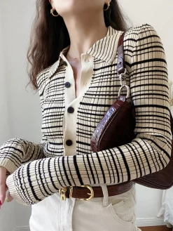 COMMENSE Musical Notation Knit Top* Sweater Tops|Sweaters & Cardigans