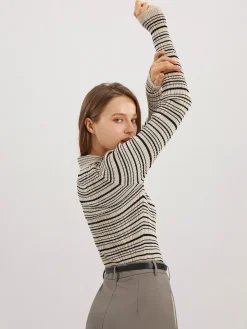 COMMENSE Musical Notation Knit Top* Sweater Tops|Sweaters & Cardigans