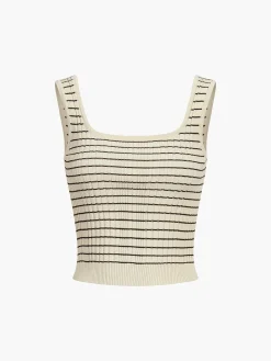 COMMENSE Musical Notation Stripe Three Piece Set* Sweater Tops|Long Sleeve Sets
