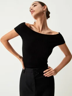 COMMENSE Off Shoulder Knit Top* Sweater Tops|Sweaters & Cardigans