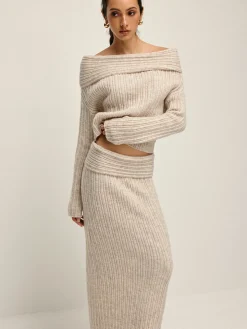 COMMENSE Off Shoulder Warm Sweater Co-ords* Sweater Tops|Sweaters & Cardigans