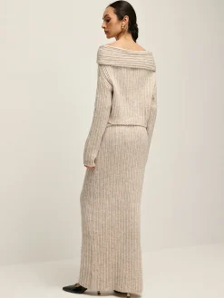 COMMENSE Off Shoulder Warm Sweater Co-ords* Sweater Tops|Sweaters & Cardigans