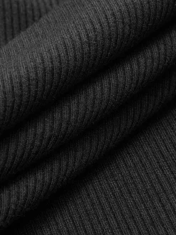 COMMENSE Off-Shoulder Flowy Knit Dress* Black Dresses|Sweater Dresses