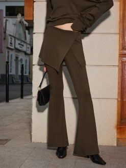 COMMENSE Off-Shoulder Plain Pants Set* Pants Sets|Matching Sets