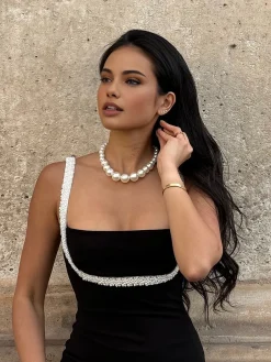 COMMENSE Acrylic Bead Necklace* Necklaces|Accessories