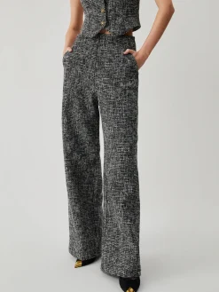 COMMENSE Old Money Tweed Straight Leg Pocket Pants* Pants|Matching Sets