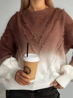COMMENSE Ombre Tassel Piping Sweater* Knitwear|Tops