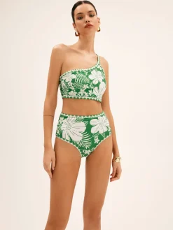COMMENSE One Shoulder Floral Bikini Set* Swimwear|Tops