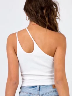 COMMENSE One Shoulder Strappy Crop Top* Crop Tops|Tank Tops & Camis