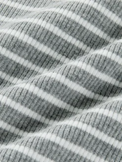 COMMENSE Open Back Stripe Long Sleeve Bodysuit* Sweater Tops|Bodysuits