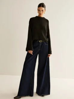 COMMENSE Open Back Tie Sweater* Sweater Tops|Sweaters & Cardigans