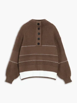 COMMENSE Open Collar Button Up Sweater* Sweater Tops|Sweaters & Cardigans