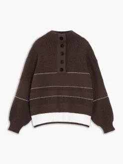 COMMENSE Open Collar Button Up Sweater* Sweater Tops|Sweaters & Cardigans