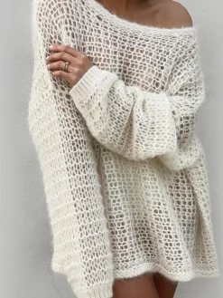 COMMENSE Open Knit Oversized Sweater* Sweater Tops|Sweaters & Cardigans