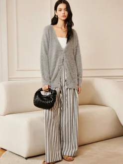 COMMENSE Oversize Furry Cardigan* Cardigans|Long Sleeve Sets