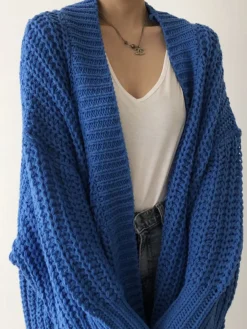COMMENSE Oversize Split Knit Outerwear* Sweater Tops|Outerwear