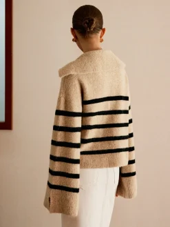 COMMENSE Oversize Striped Pullover Sweater* Sweater Tops|Sweaters & Cardigans