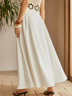 COMMENSE Oversized Button Ruched Pockets Skirt* Skirts|Bottoms